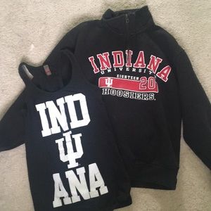 Indiana University Quarter Zip with Tank Top
